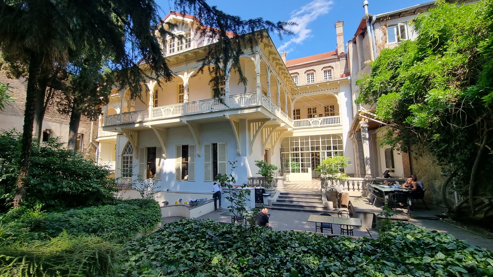 Garden of the Writers' House of Georgia, where Littera sits in Tbilisi